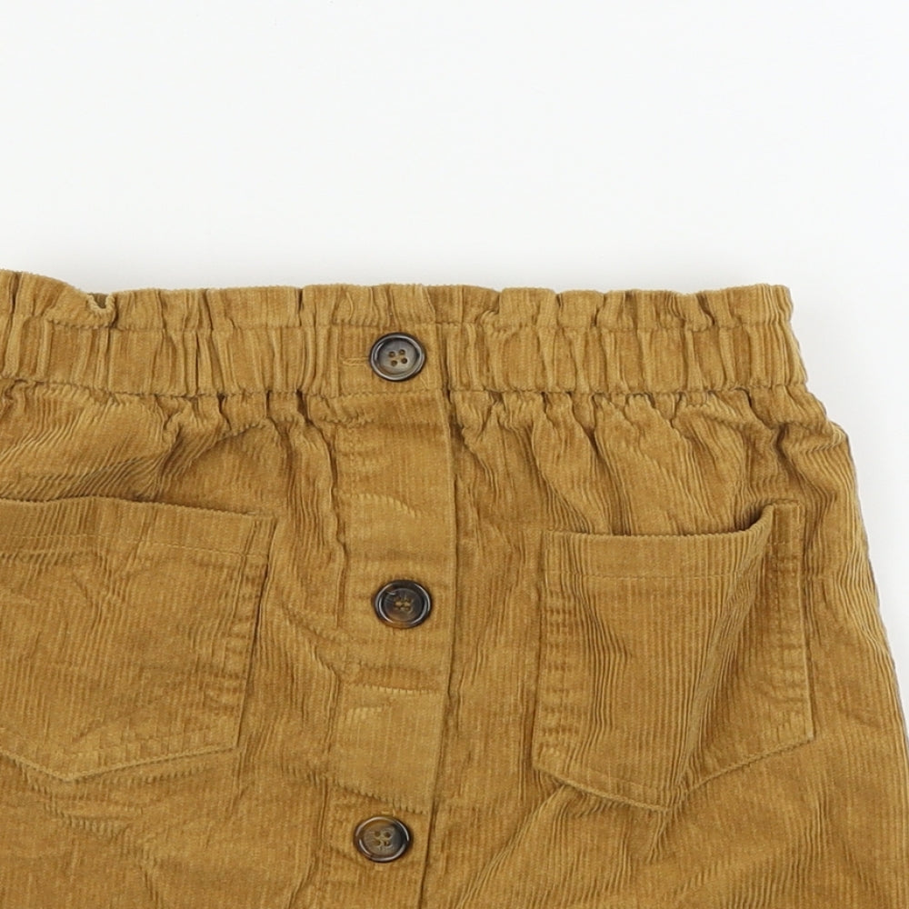 Nutmeg  Girls Brown  Corduroy A-Line Skirt Size 8-9 Years
