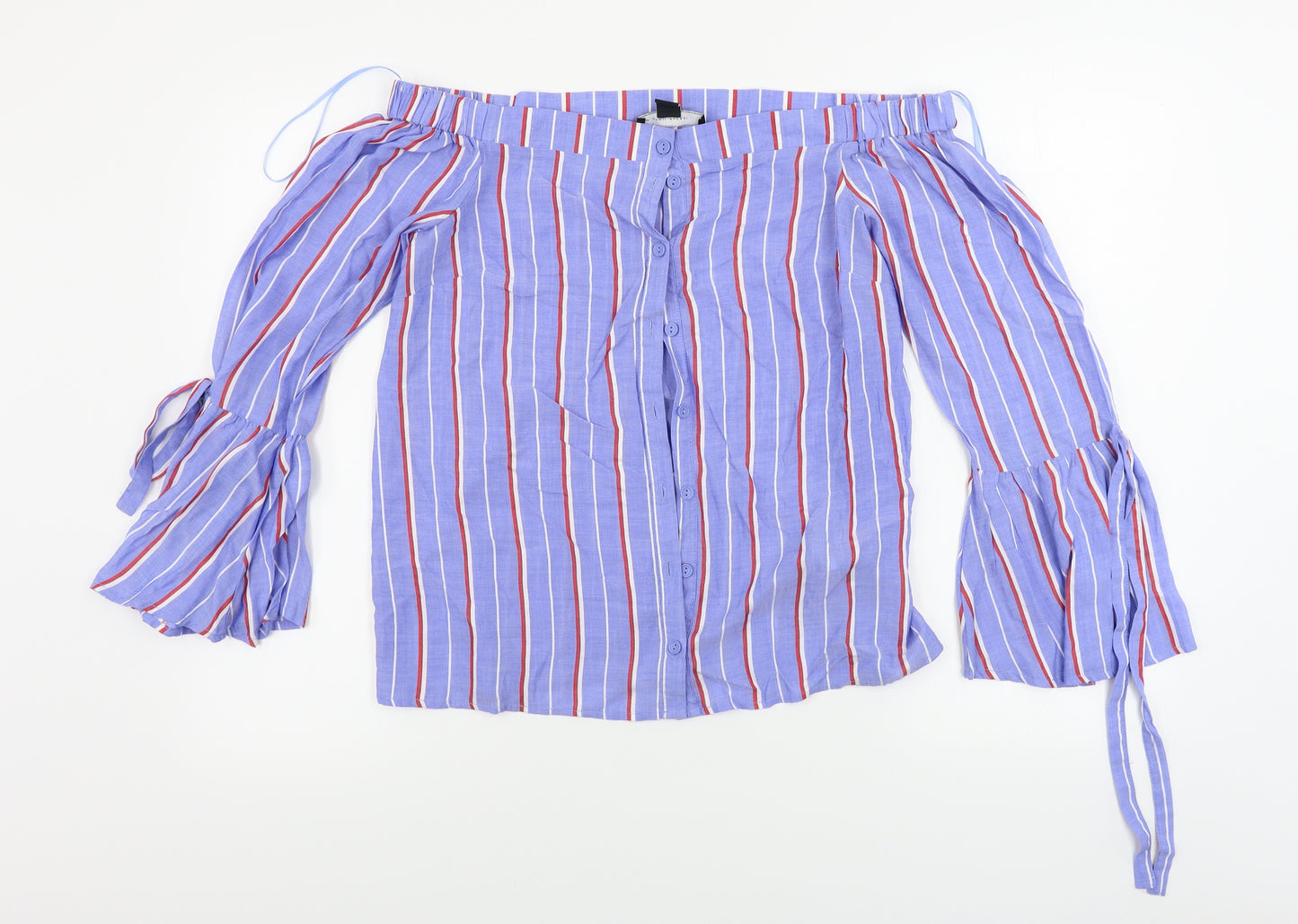 Atmosphere  Womens Blue Striped  Basic Blouse Size 10
