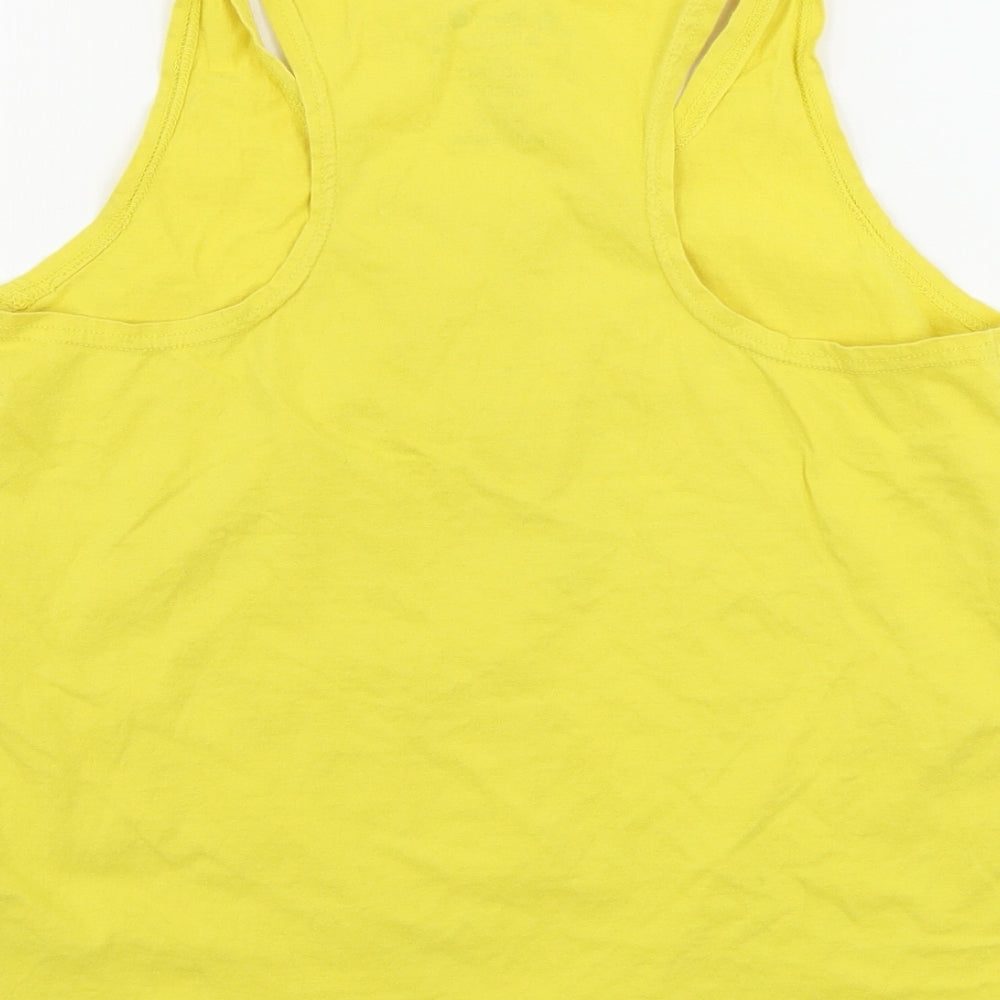 love to lounge Womens Yellow   Basic Tank Size 10