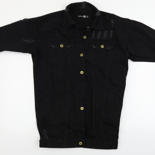 Boohoo Womens Black   Jacket Coat Size 8