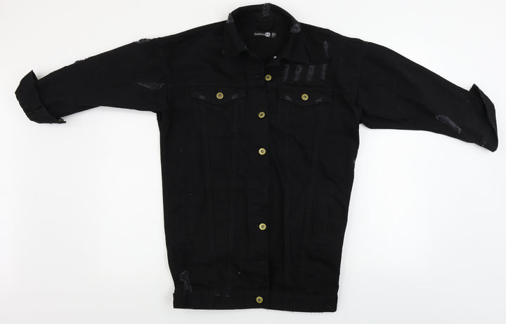 Boohoo Womens Black   Jacket Coat Size 8