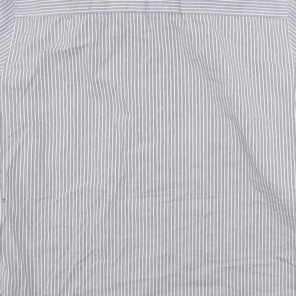 H&M  Mens White Striped   Button-Up Size L