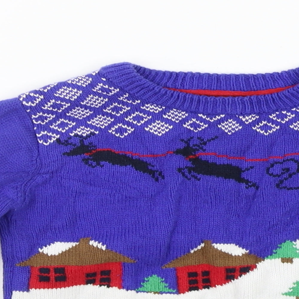 Primark Boys Blue   Pullover Jumper Size 18-24 Months  - CHRISTMAS