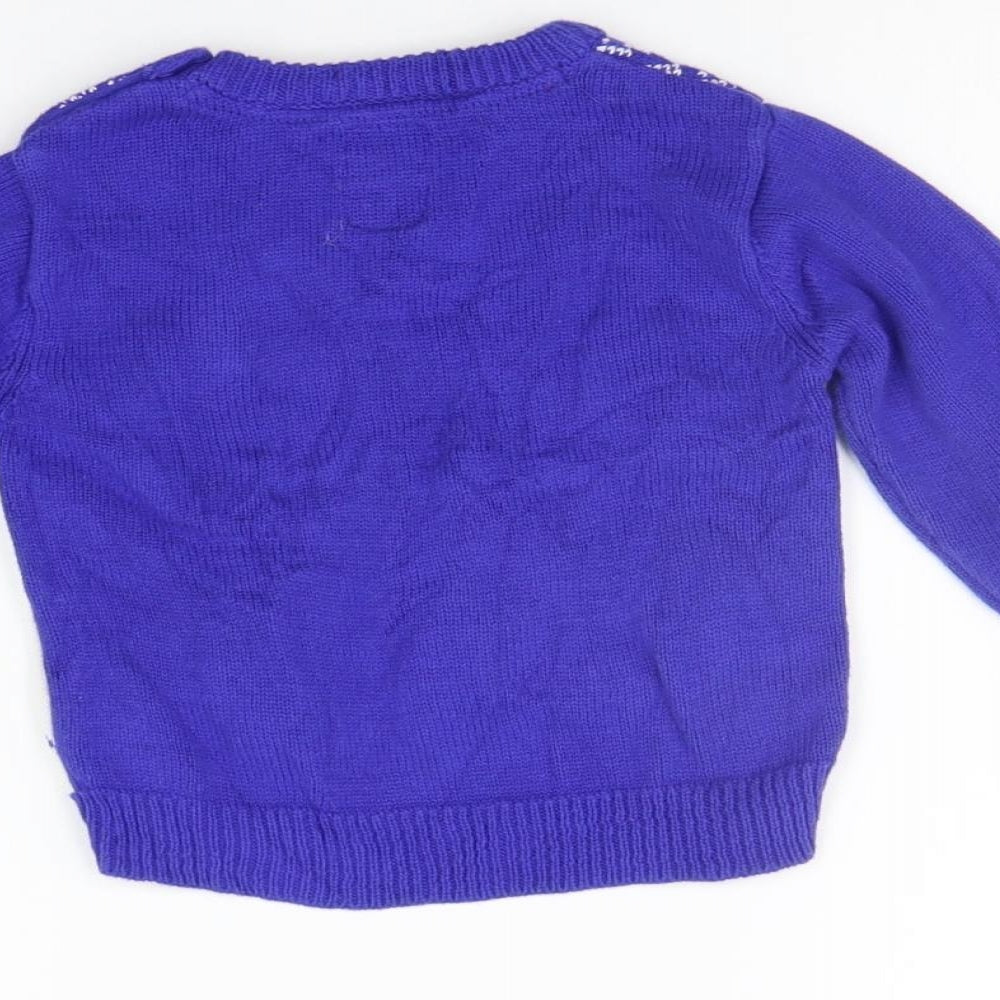 Primark Boys Blue   Pullover Jumper Size 18-24 Months  - CHRISTMAS