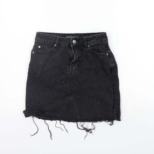 deniem co Womens Black   A-Line Skirt Size 6