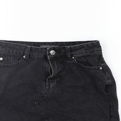 deniem co Womens Black   A-Line Skirt Size 6