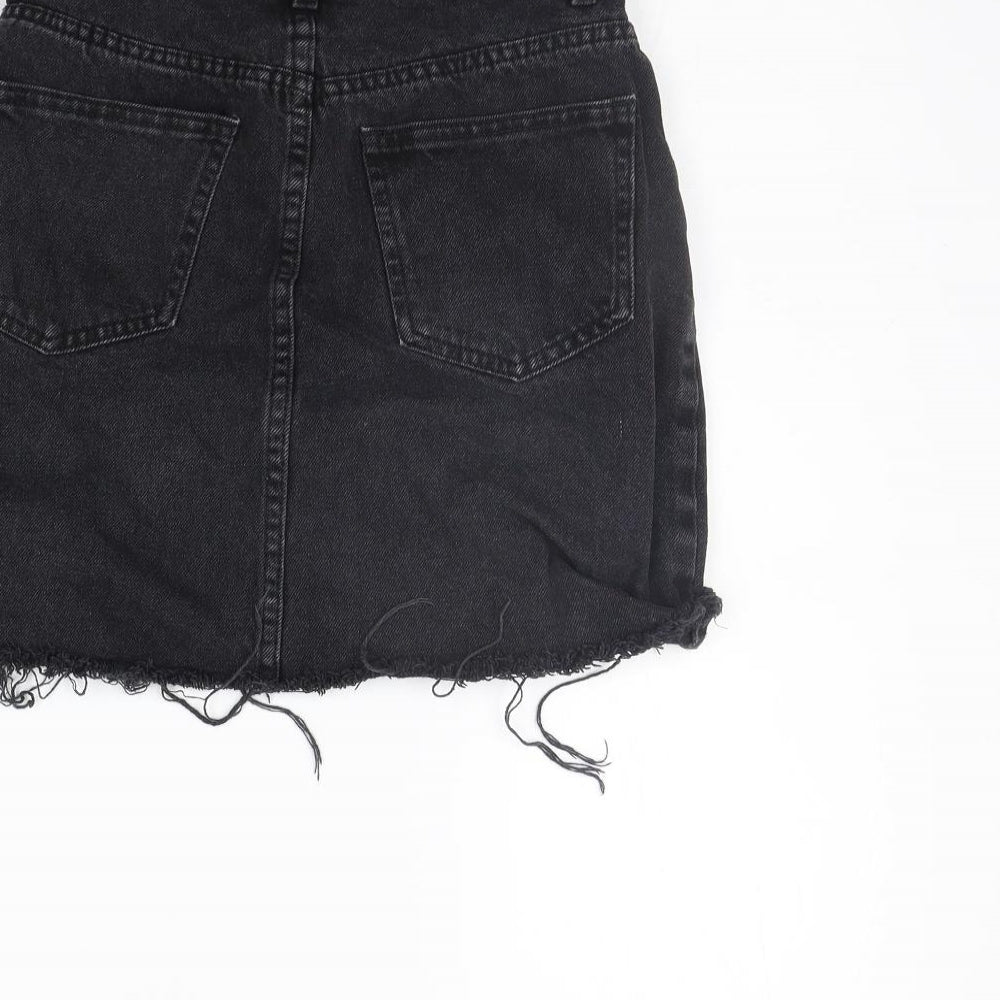 deniem co Womens Black   A-Line Skirt Size 6