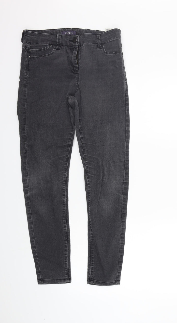 Marks and Spencer Womens Grey Straight Jeans Size 10 L26 in