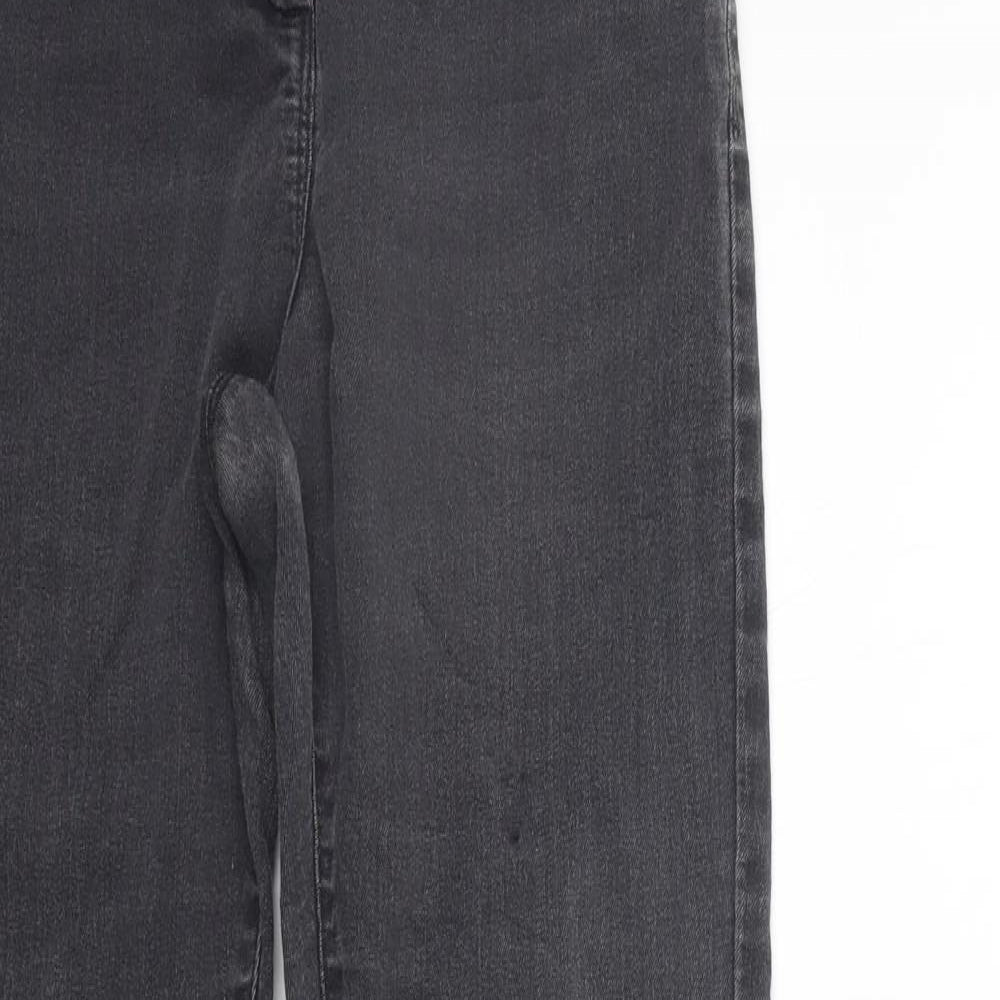Marks and Spencer Womens Grey   Straight Jeans Size 10 L26 in