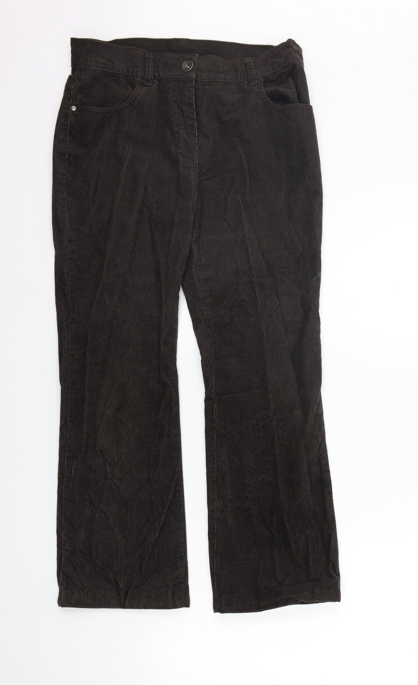 Marks and Spencer Womens Brown   Trousers  Size 10 L25 in