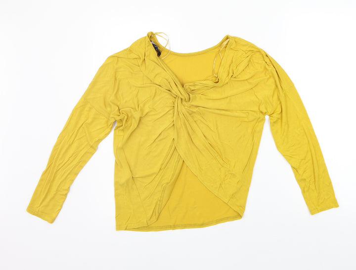 New Look Womens Yellow   Basic T-Shirt Size 10