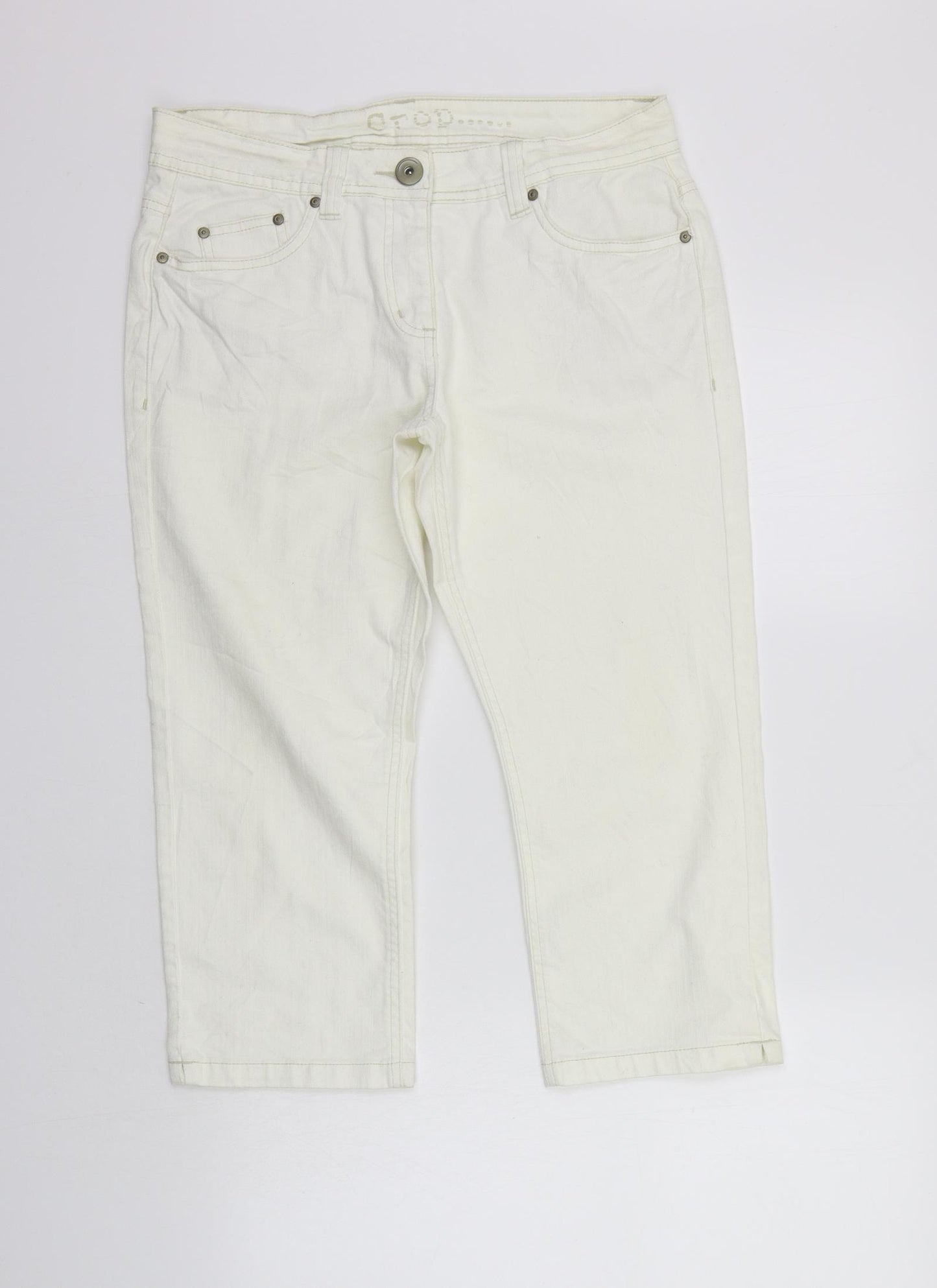 George Womens White   Trousers  Size 12 L20 in
