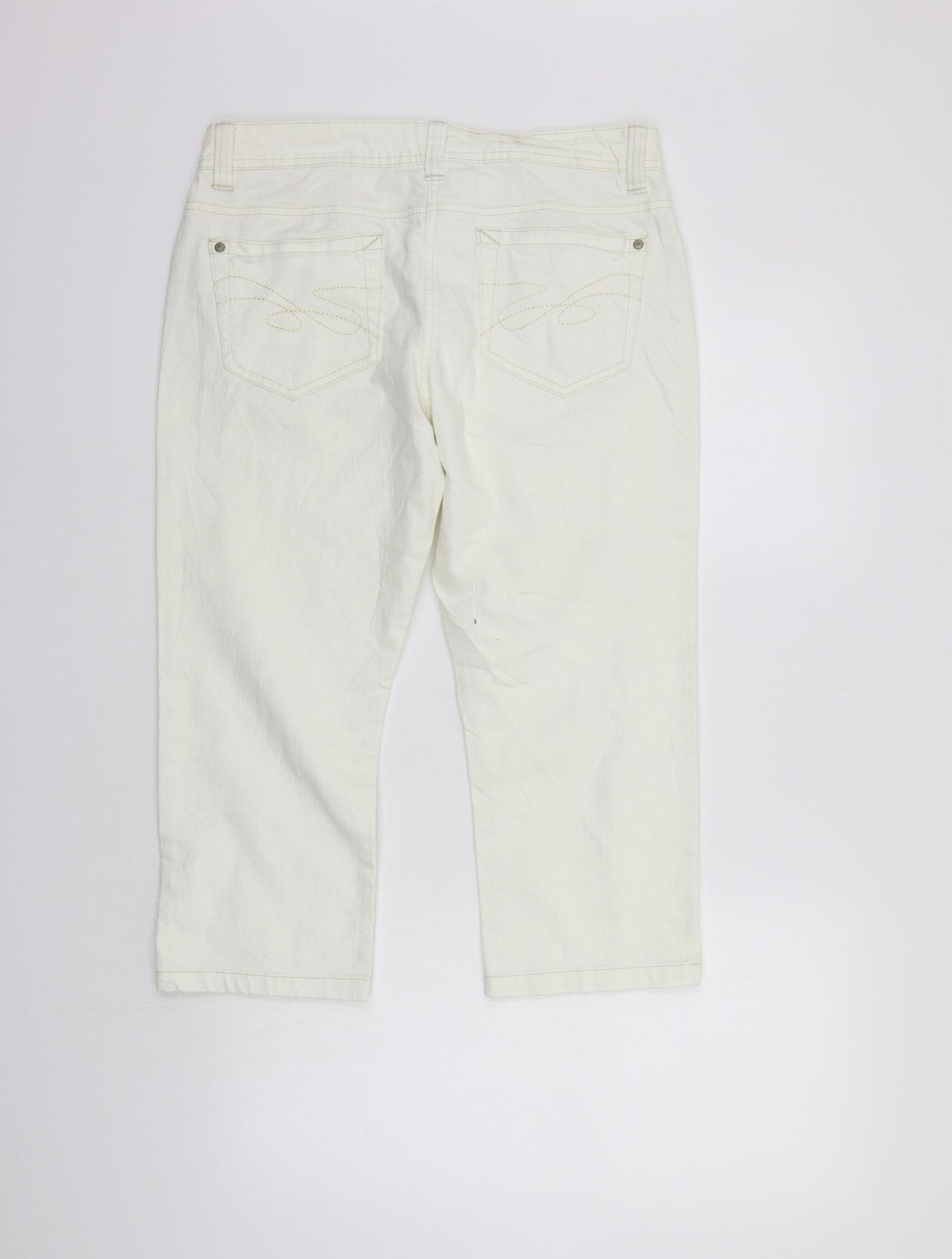 George Womens White   Trousers  Size 12 L20 in