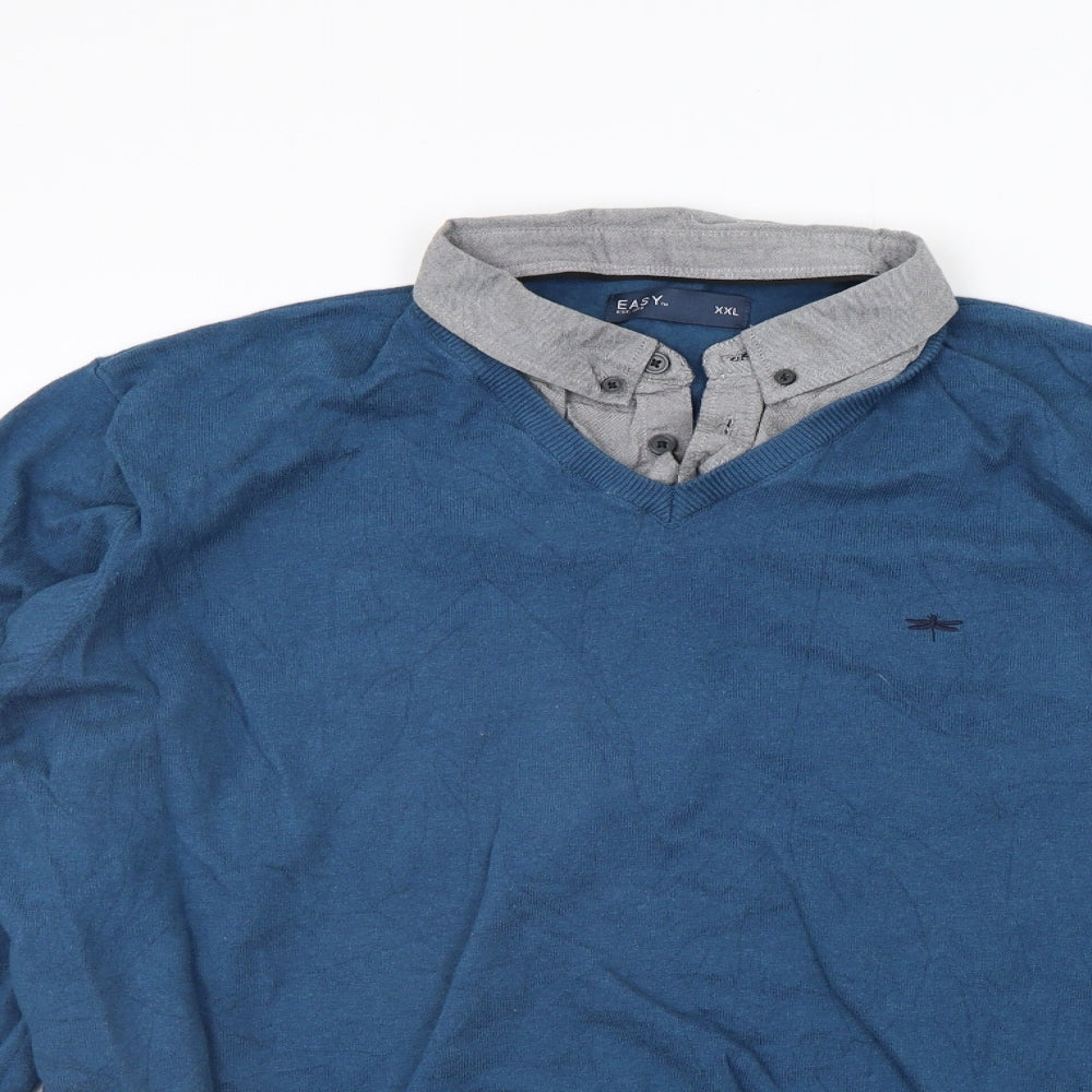Matalan Mens Blue   Pullover Jumper Size 3XL