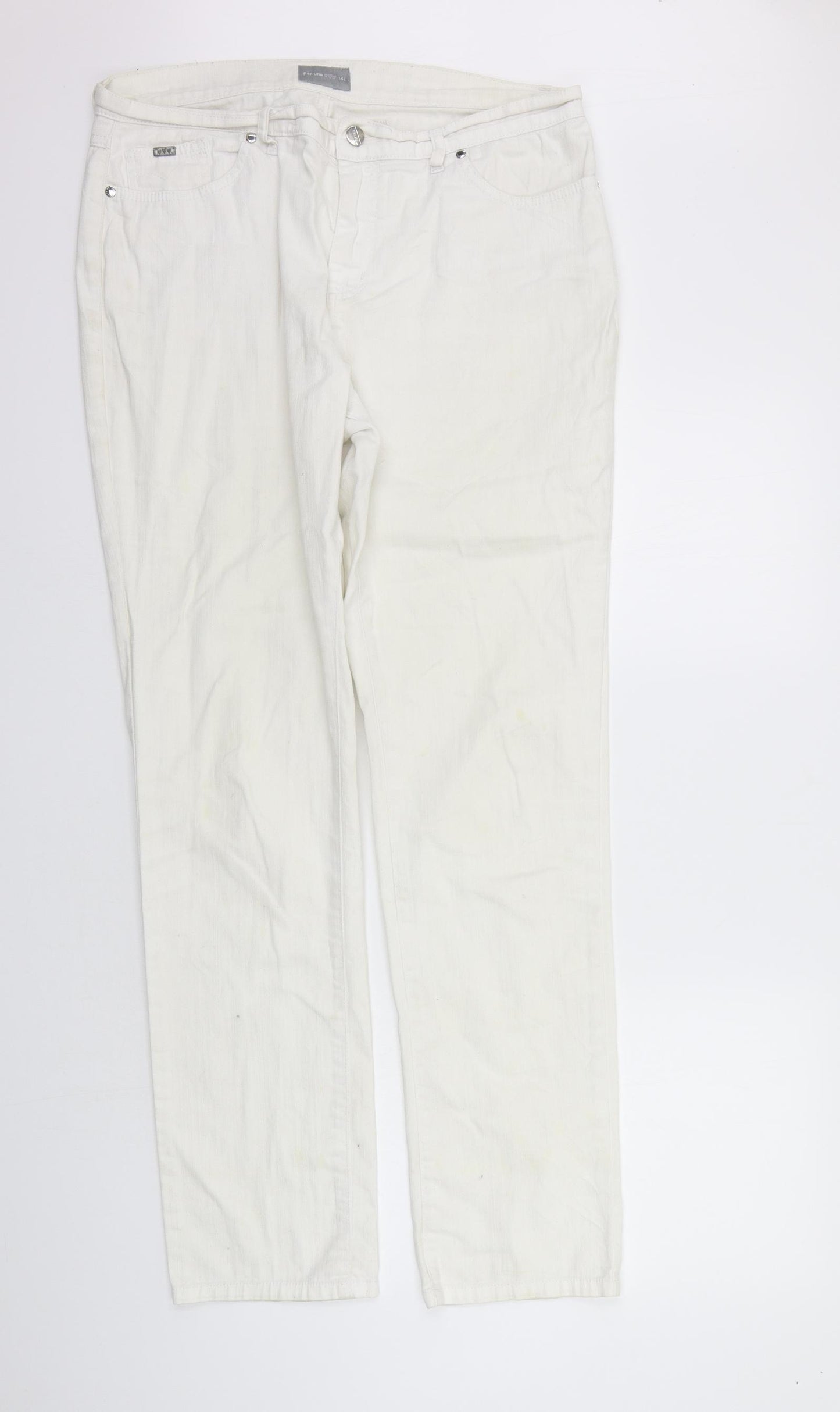 Per Una Womens White   Trousers  Size 16 L31 in - Needs clean