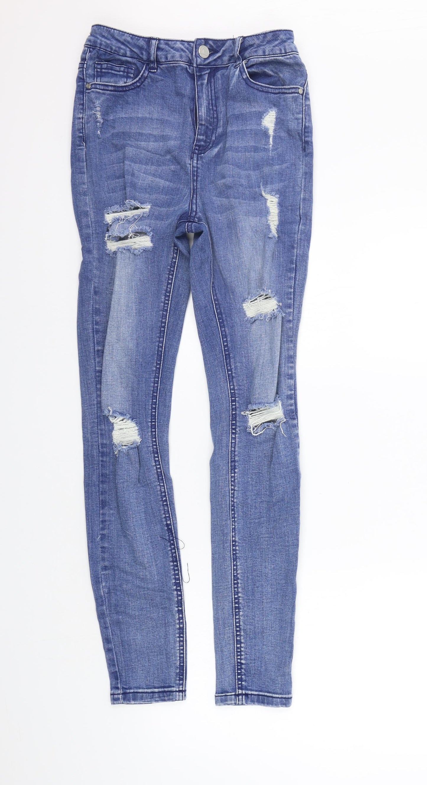 Missguided Womens Blue   Straight Jeans Size 8 L28 in