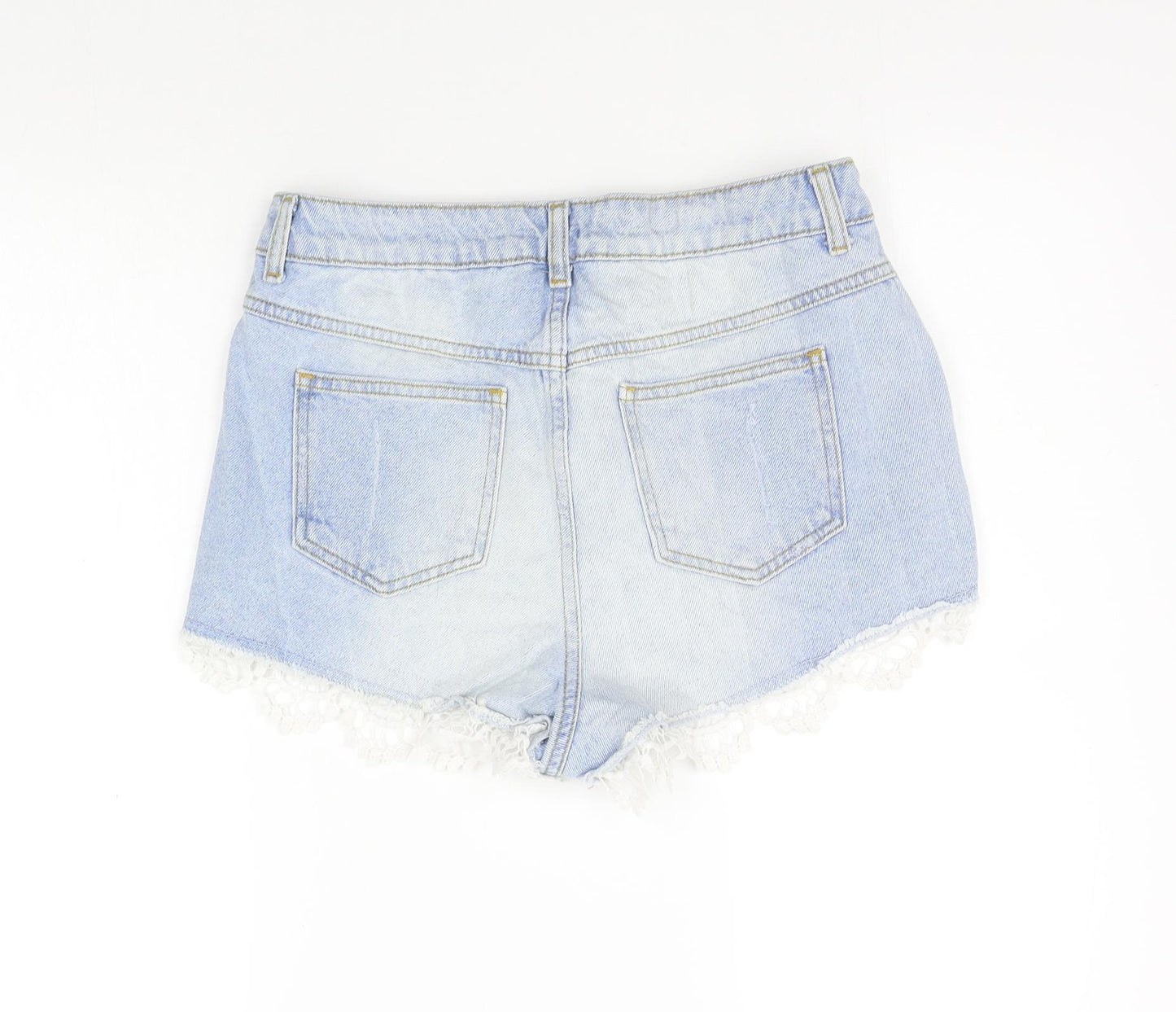 deniem co Womens Blue   Cut-Off Shorts Size 12