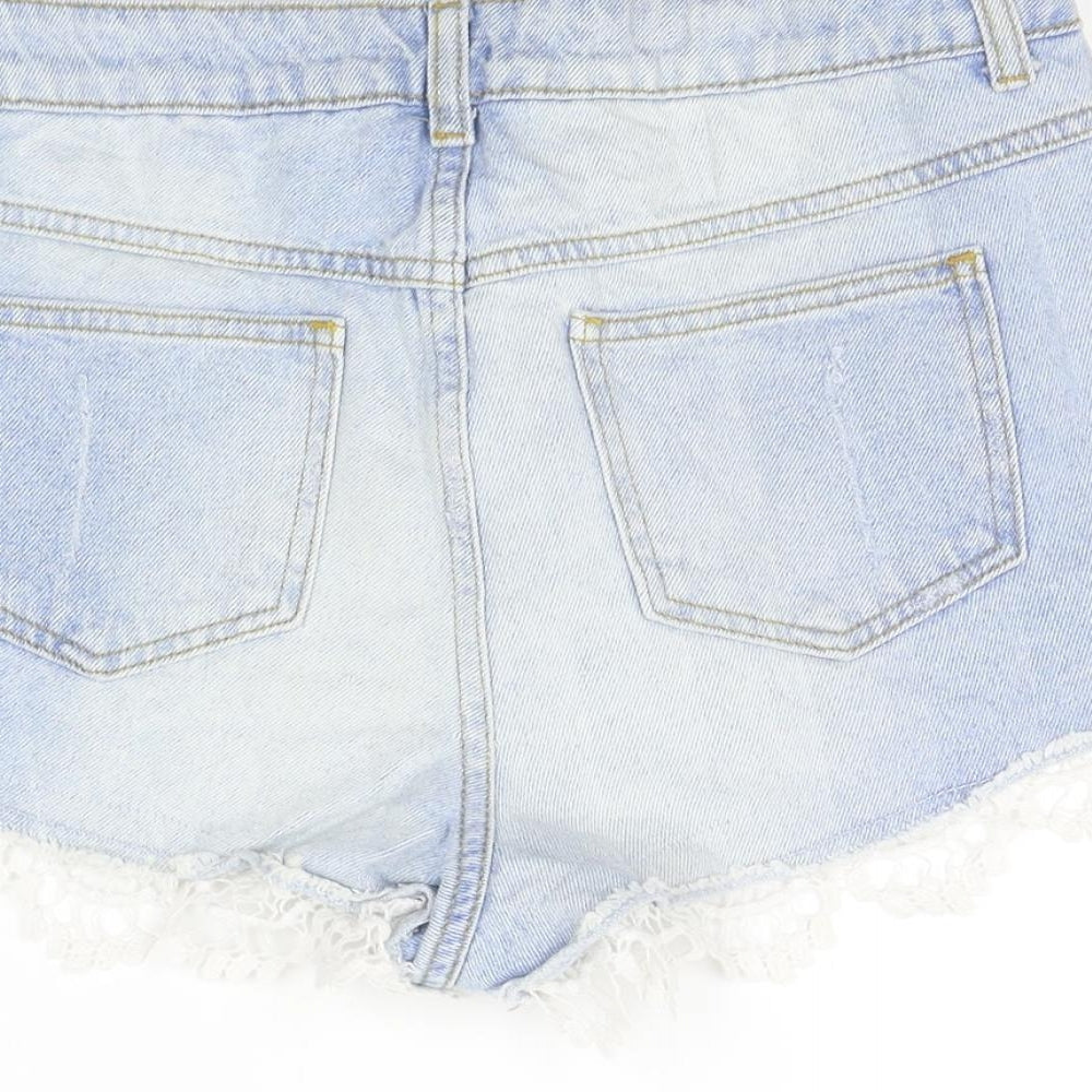 deniem co Womens Blue   Cut-Off Shorts Size 12