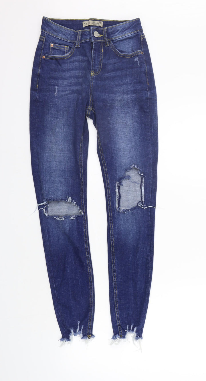 deniem & co Womens Blue   Straight Jeans Size 8 L27 in