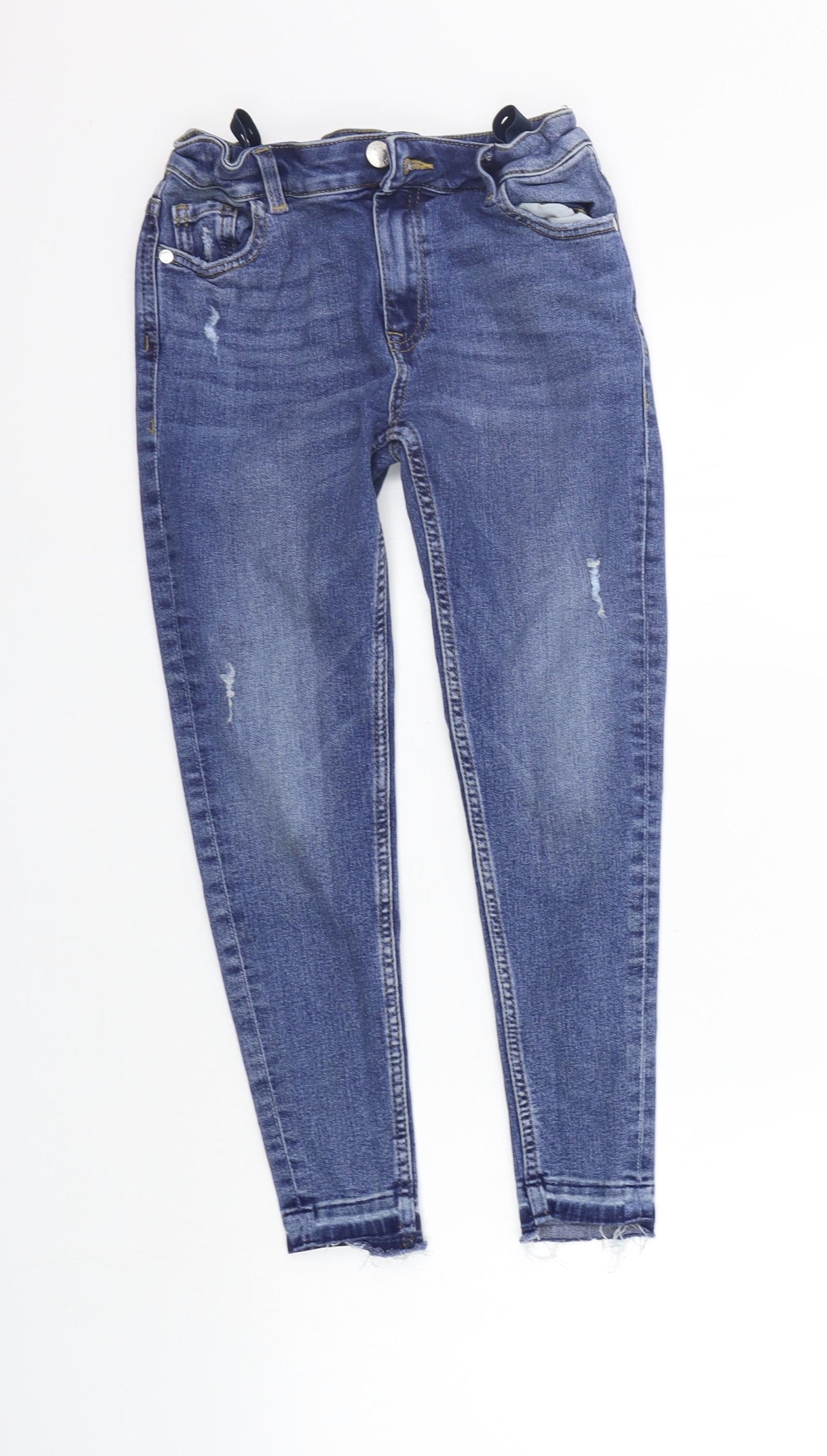 Marks and Spencer Girls Blue   Straight Jeans Size 9-10 Years