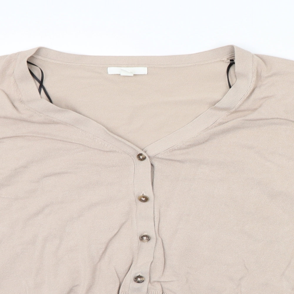 H&M Womens Beige   Cardigan Jumper Size M