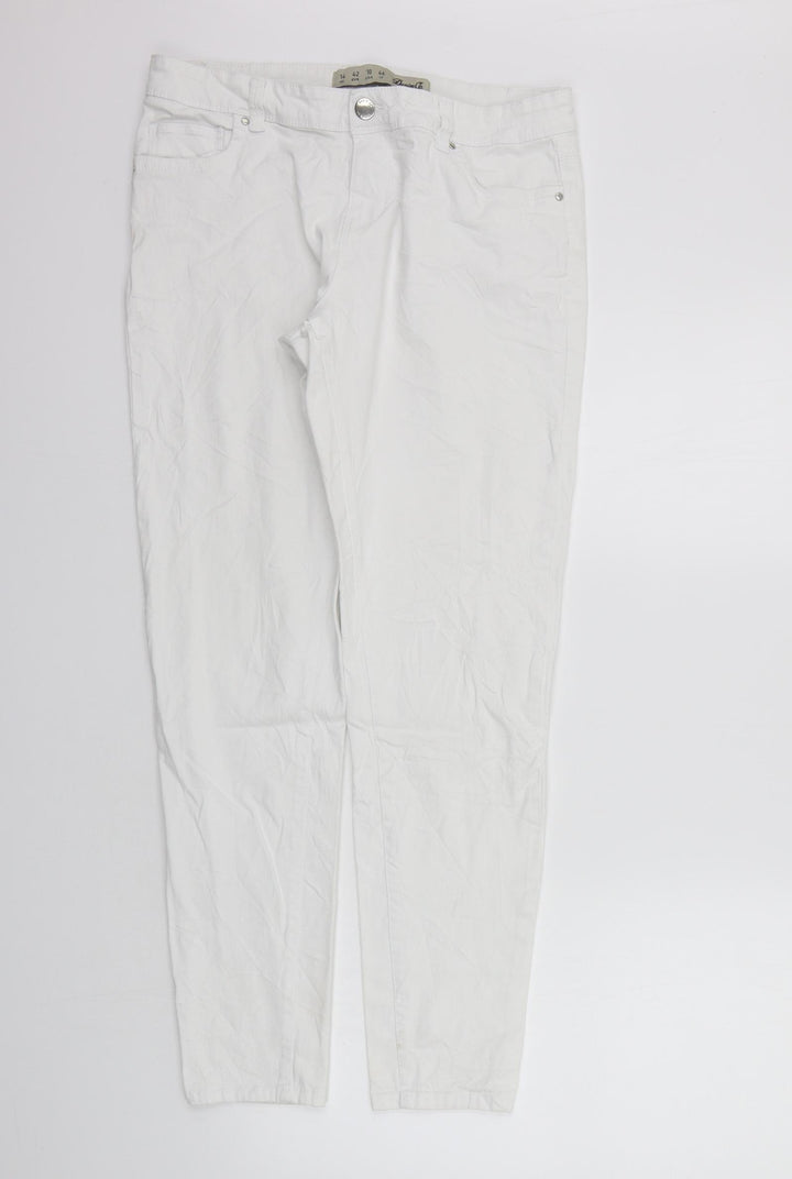 deniem co Womens White Straight Jeans Size 14 L28 in - washable mark