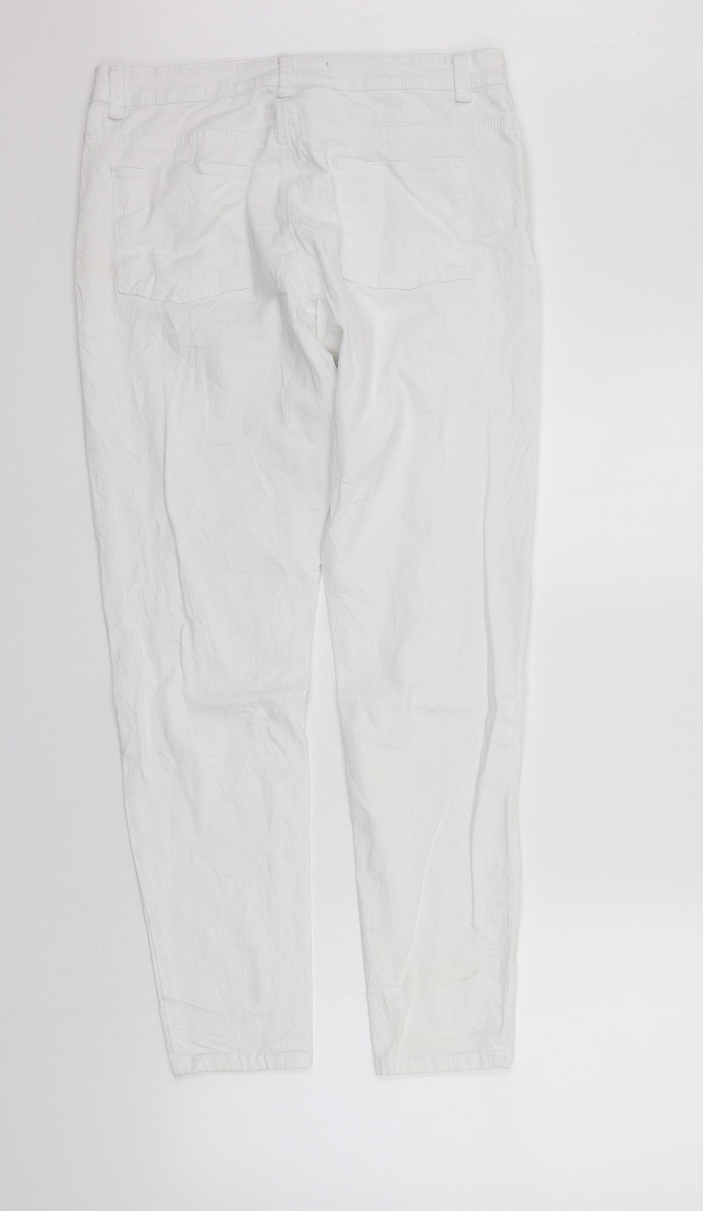 deniem co Womens White   Straight Jeans Size 14 L28 in - washable mark