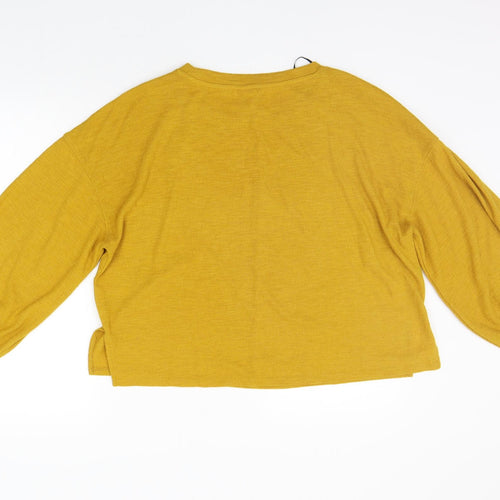 H&M Womens Yellow   Pullover Jumper Size M