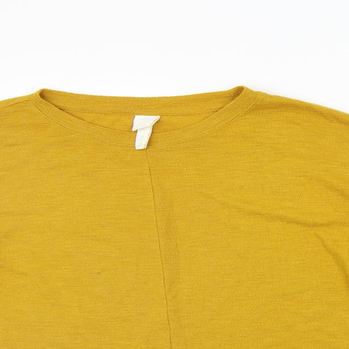 H&M Womens Yellow   Pullover Jumper Size M