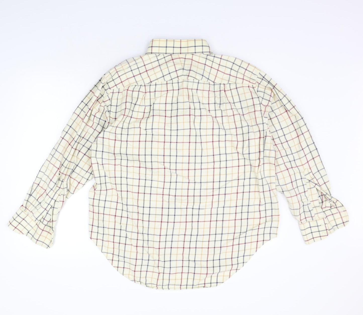 Charles Tyrwhitt Mens Yellow Check   Button-Up Size 16.5