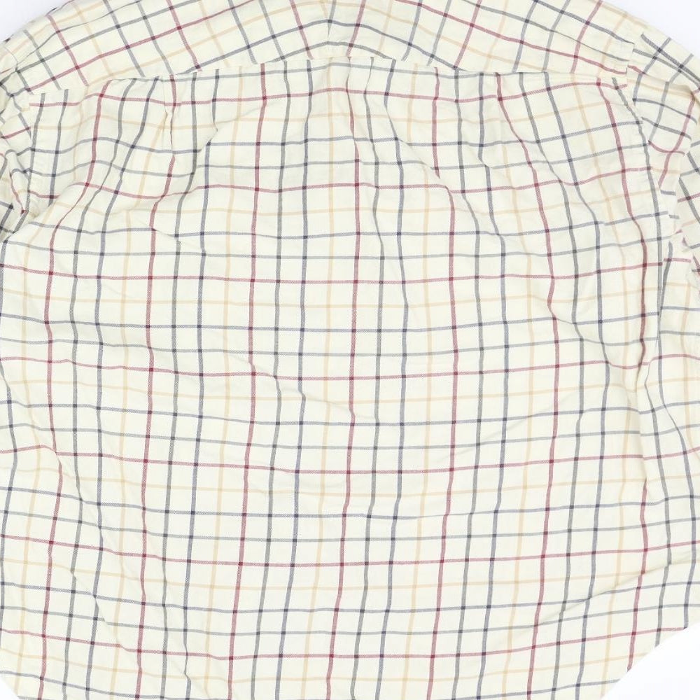Charles Tyrwhitt Mens Yellow Check   Button-Up Size 16.5