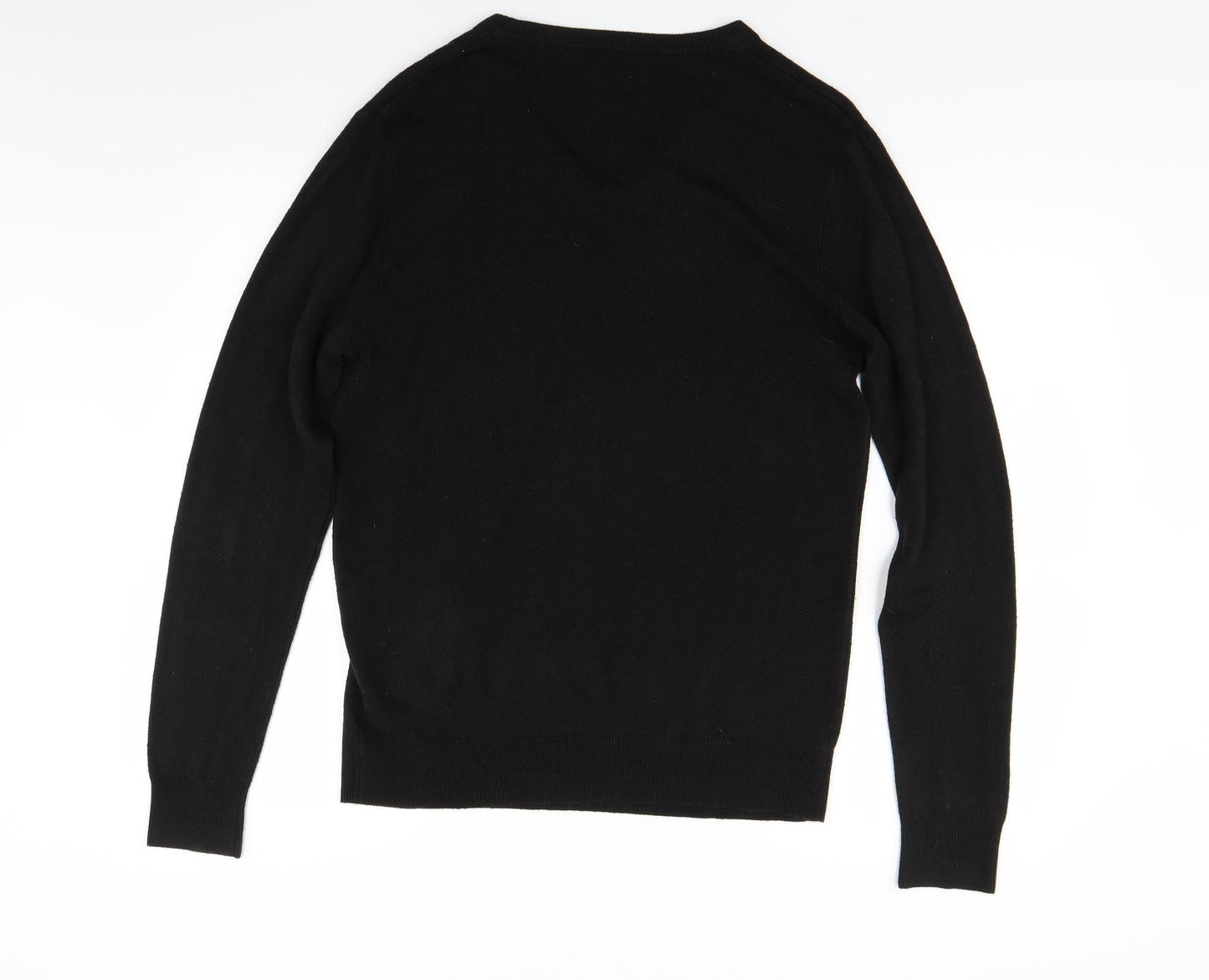 Primark Mens Black  Knit Pullover Jumper Size M