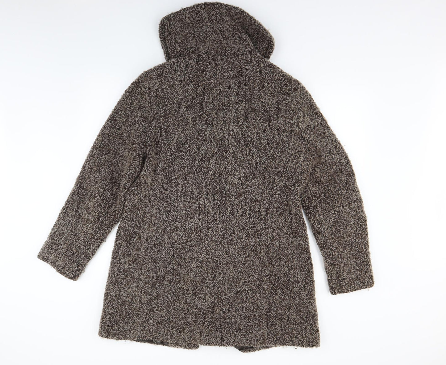 Debenhams Womens Brown  Knit Overcoat Coat Size 16
