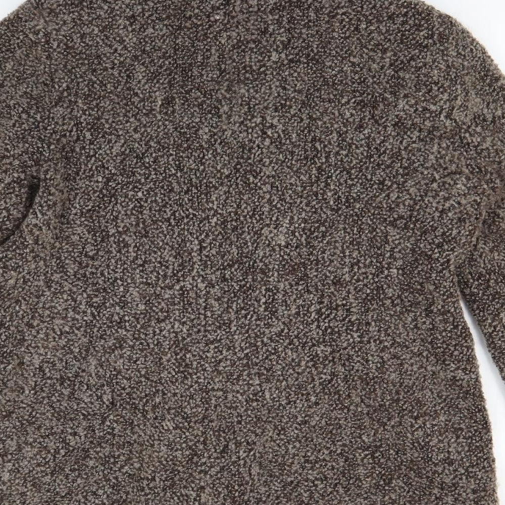 Debenhams Womens Brown  Knit Overcoat Coat Size 16