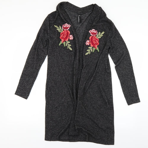 Blind date Womens Grey   Cardigan Jumper Size S  - Pose print