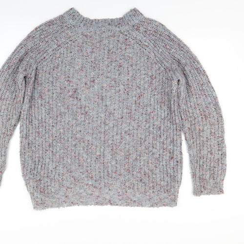 Papaya Womens Grey  Knit Pullover Jumper Size M
