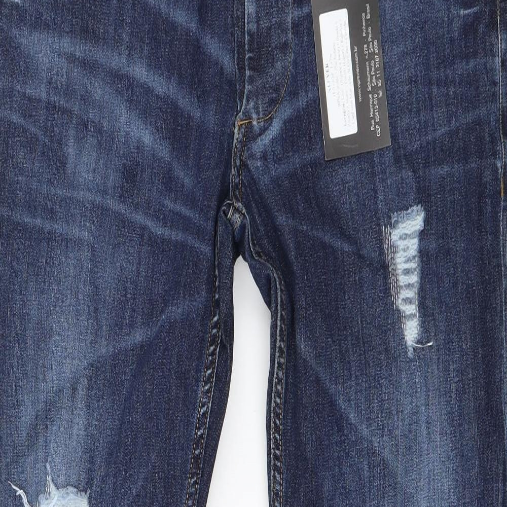 Vicuncha Mens Blue  Denim Straight Jeans Size 32 in L30 in