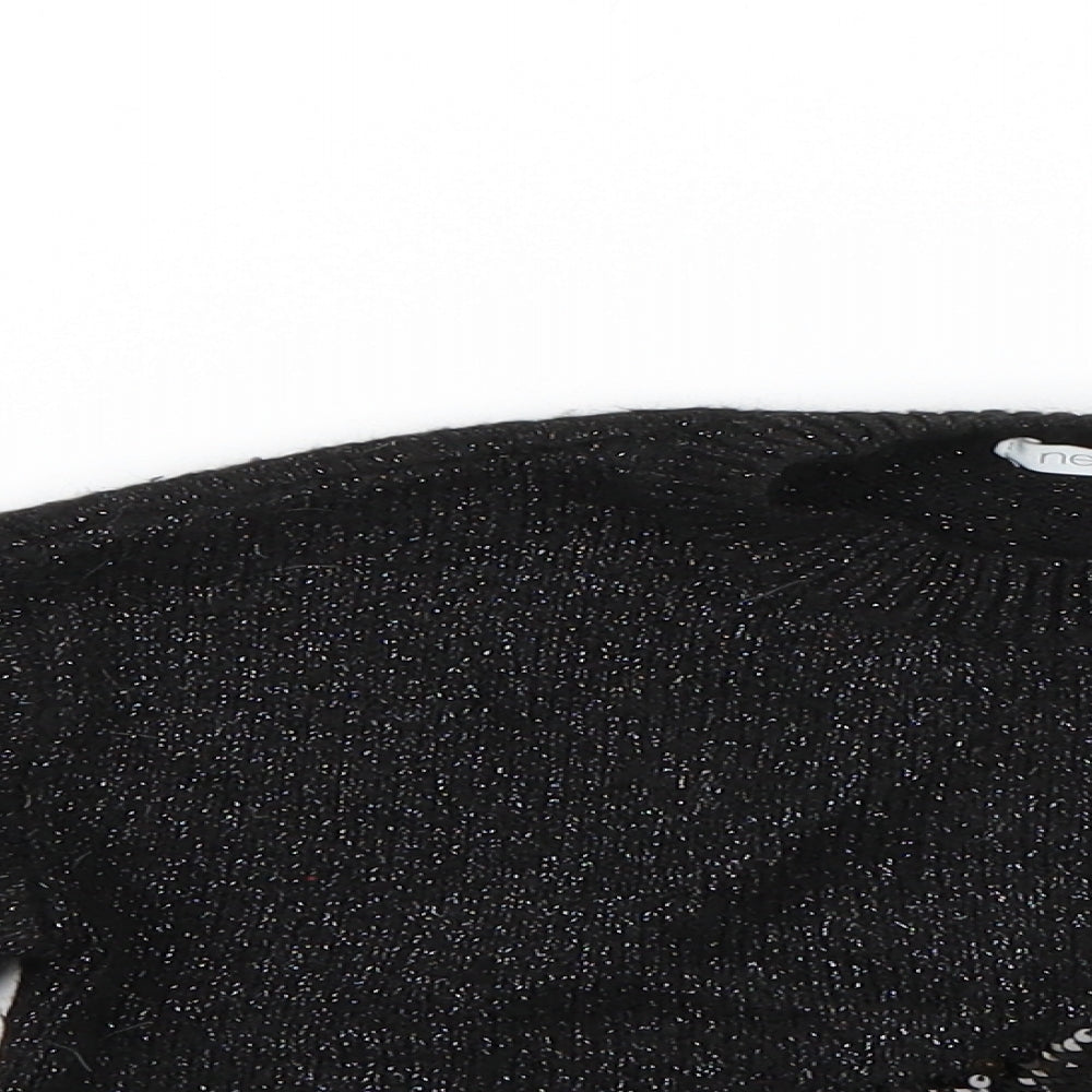 NEXT Girls Black  Knit Pullover Jumper Size 6 Years