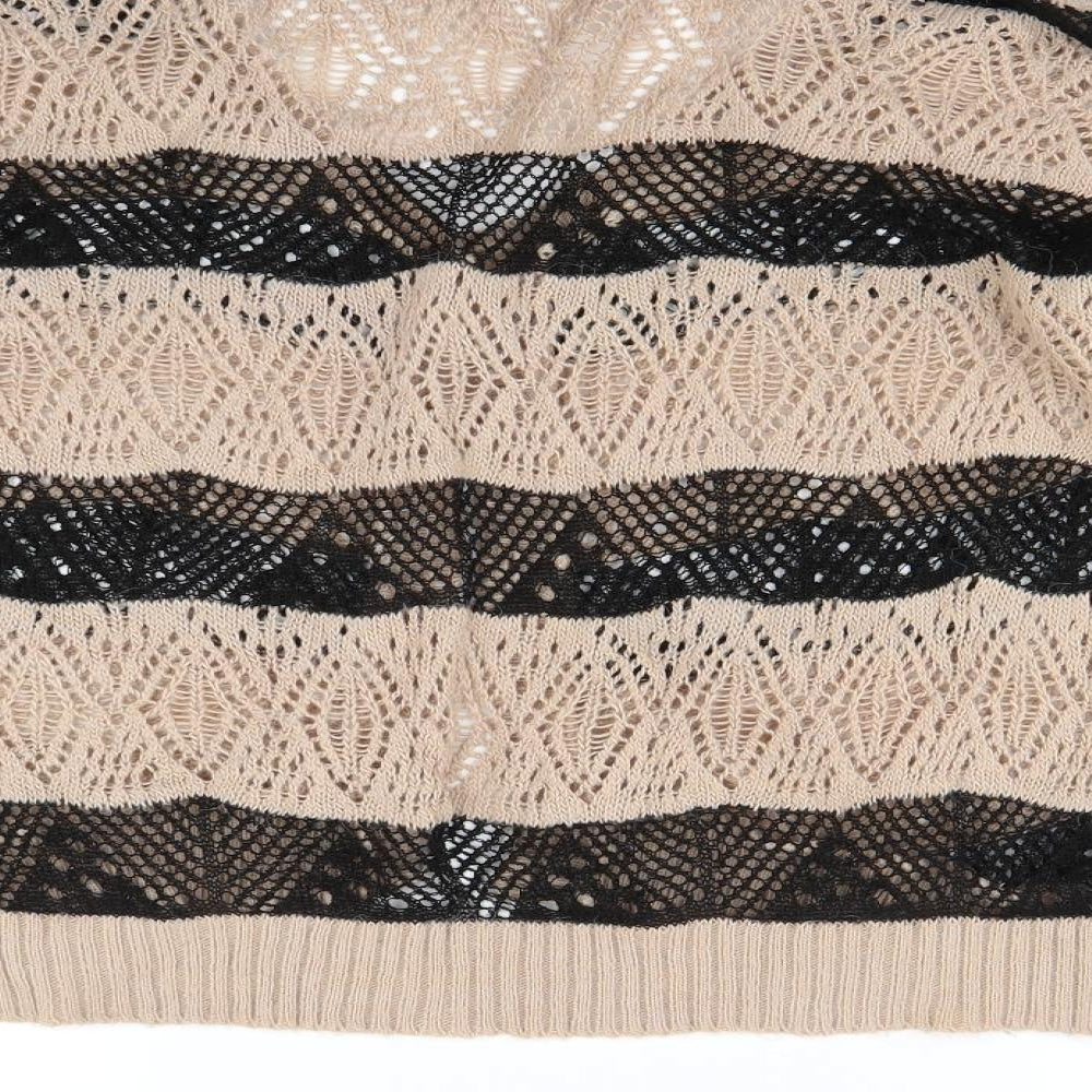 River Island Womens Brown Striped Knit Cardigan Jumper Size 10