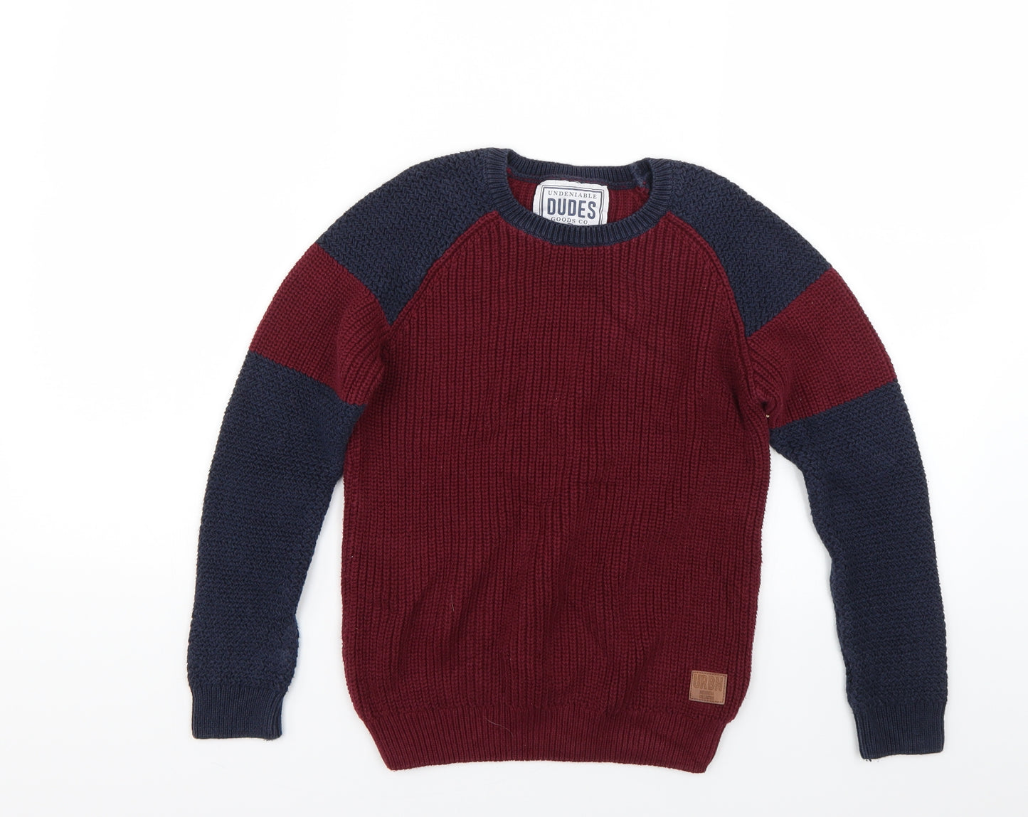 Matalan Boys Red  Knit Pullover Jumper Size 9 Years