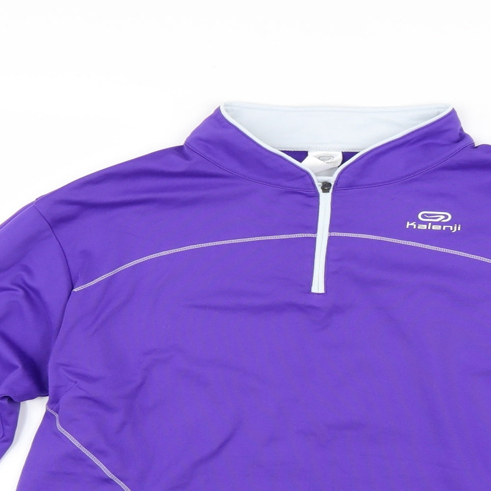 Kalenji Womens Purple   Henley Sweatshirt Size M
