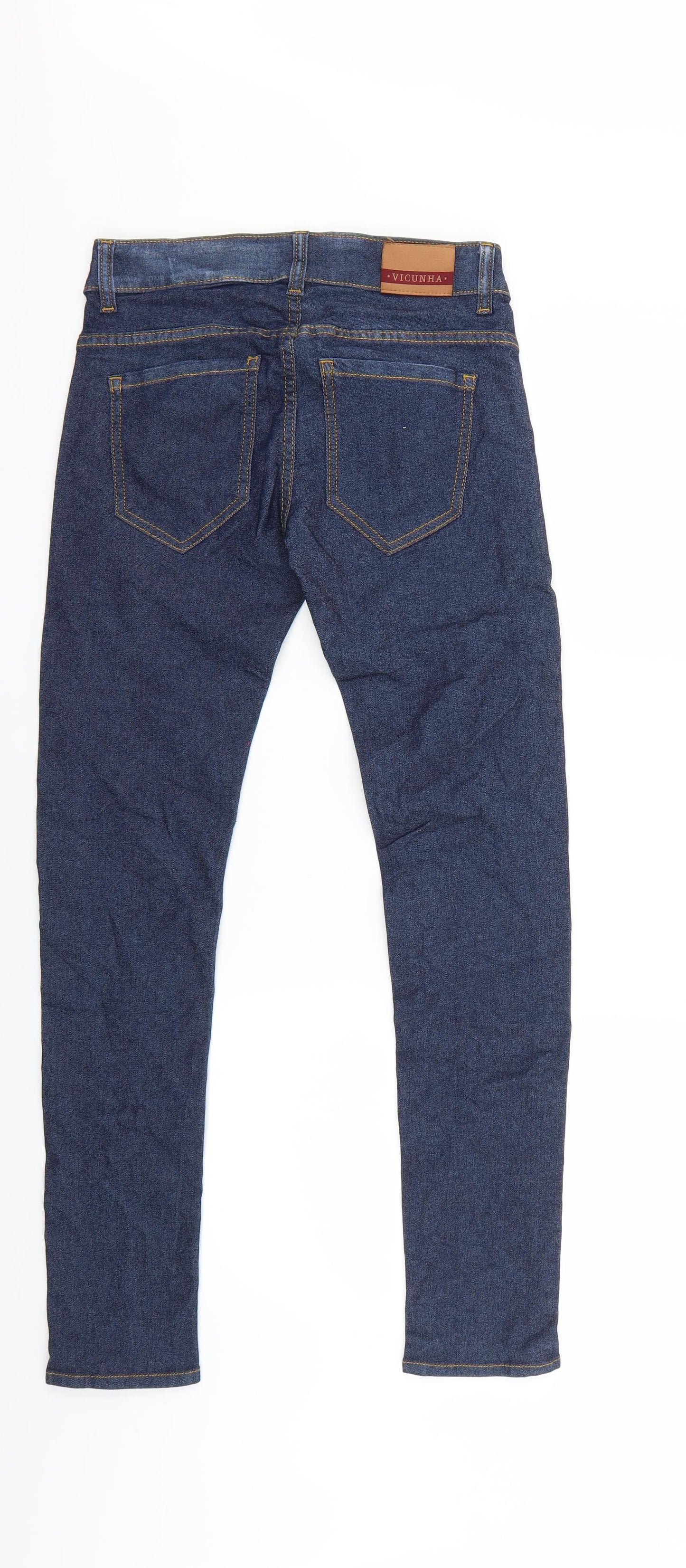 Vicunha Womens Blue  Denim Skinny Jeans Size 27 in L28 in