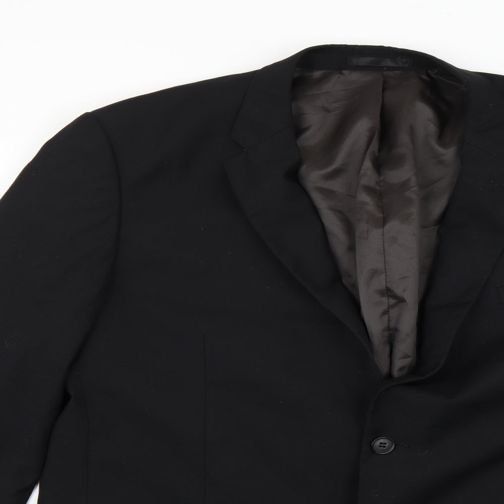 Cedar Wood State Mens Black   Jacket Blazer Size 48