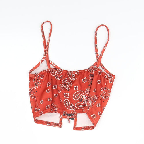 PRETTYLITTLETHING Womens Red   Cropped Tank Size 10