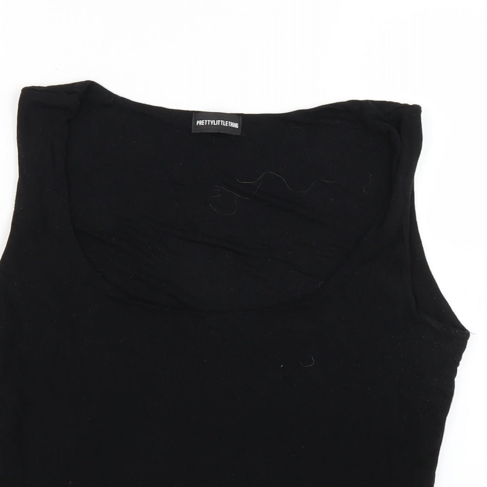 PRETTYLITTLETHING Womens Black   Basic Tank Size 14