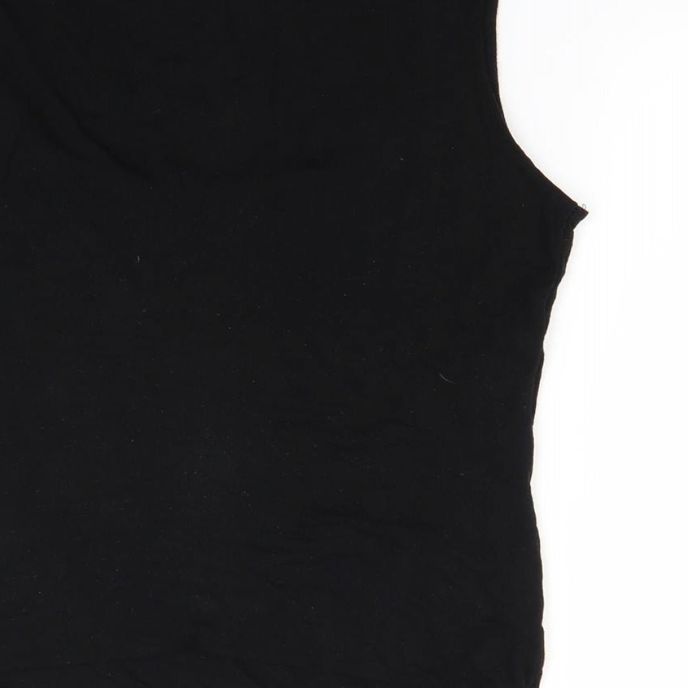 PRETTYLITTLETHING Womens Black   Basic Tank Size 14