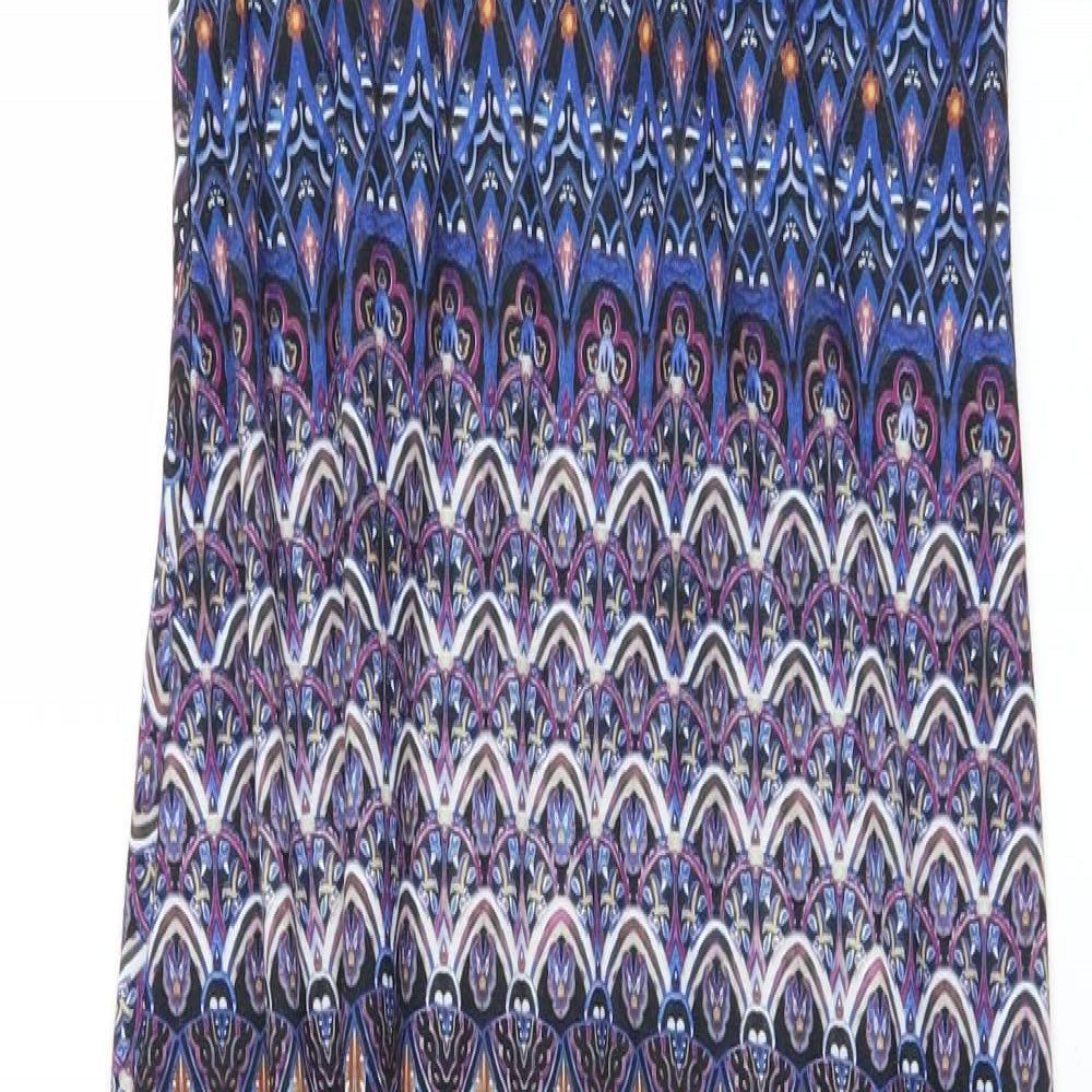 Boohoo Womens Blue Floral  Tank Dress  Size 14