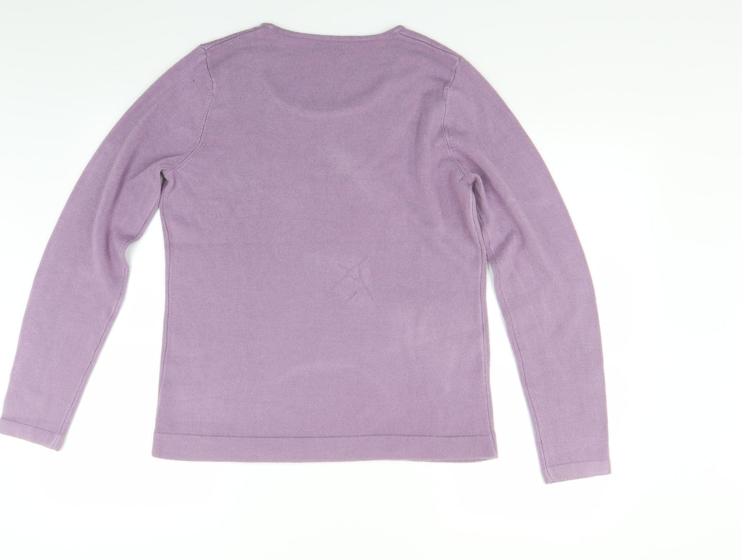Papaya Womens Purple  Knit Pullover Jumper Size 14