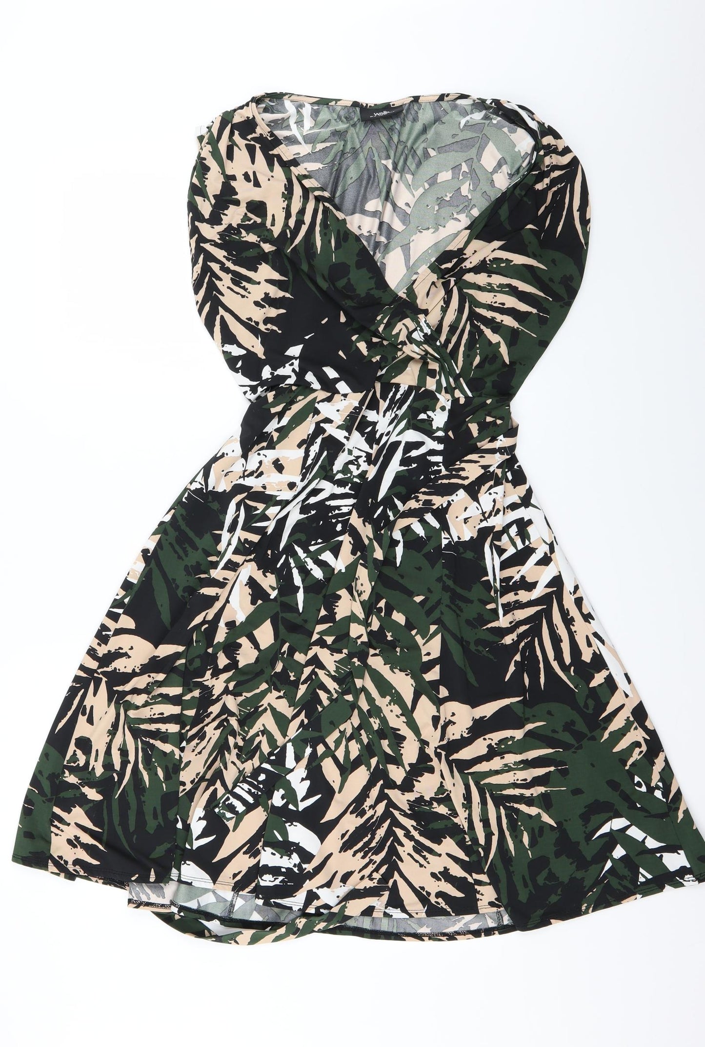 Wallis Womens Green Floral  Fit & Flare  Size 12