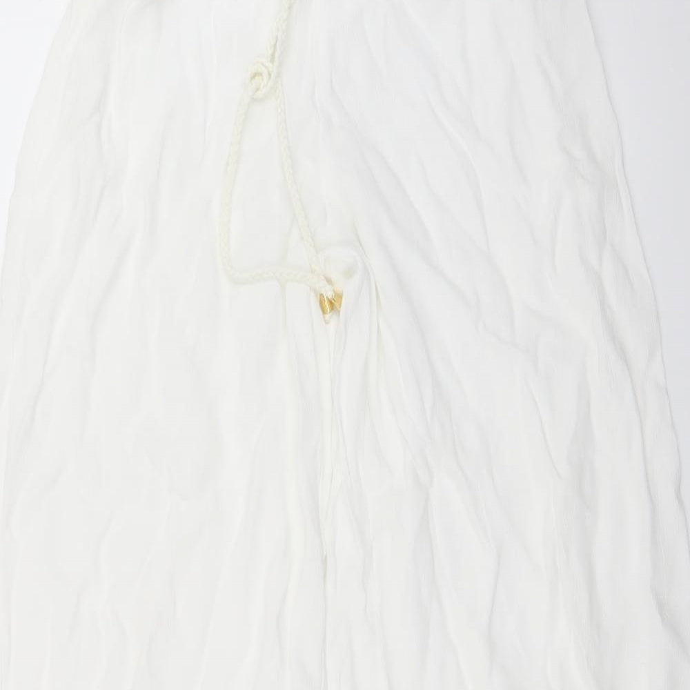 Marks and Spencer Womens White   Trousers  Size 14 L30 in